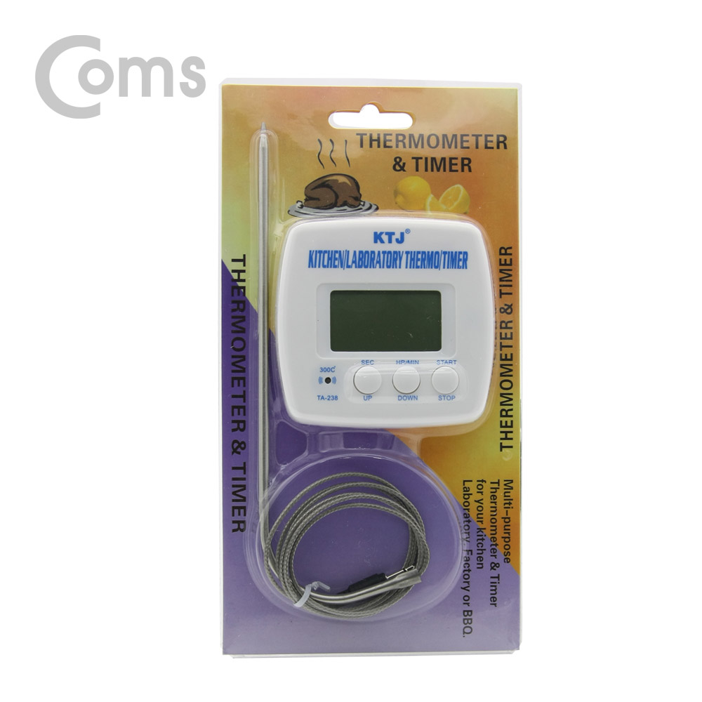 Coms 조리용 온도계(요리온도 측정), 타이머 겸용 / -50 ~ 300도
