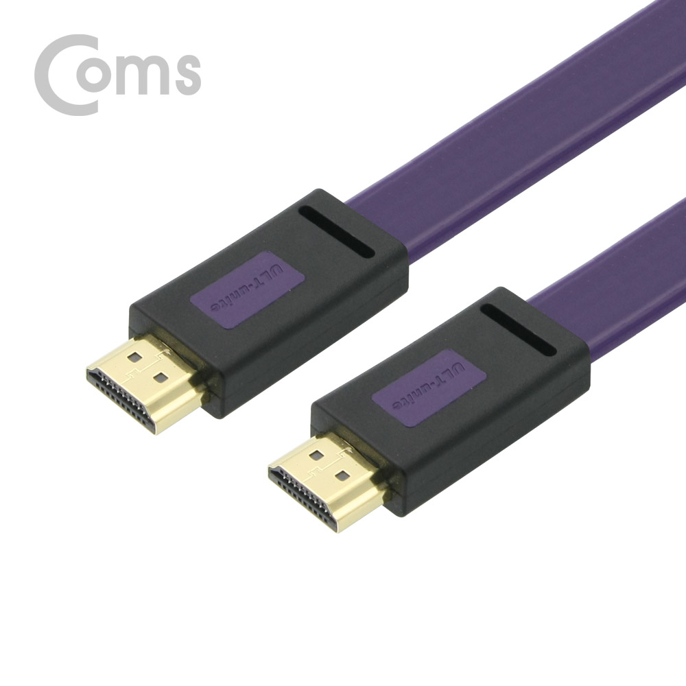 Coms HDMI 케이블 (4K/FLAT) 1.5M, 퍼플 (4K x 2K )