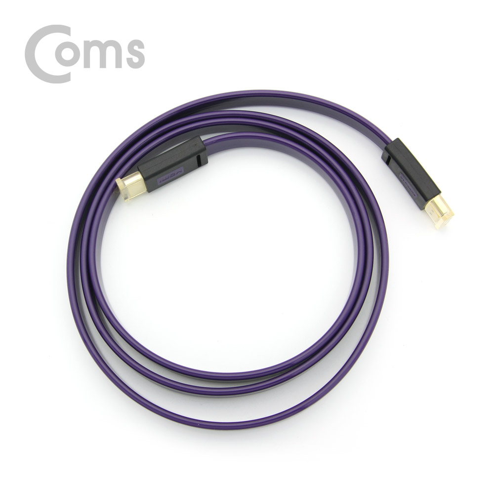 Coms HDMI 케이블 (4K/FLAT) 1.5M, 퍼플 (4K x 2K )