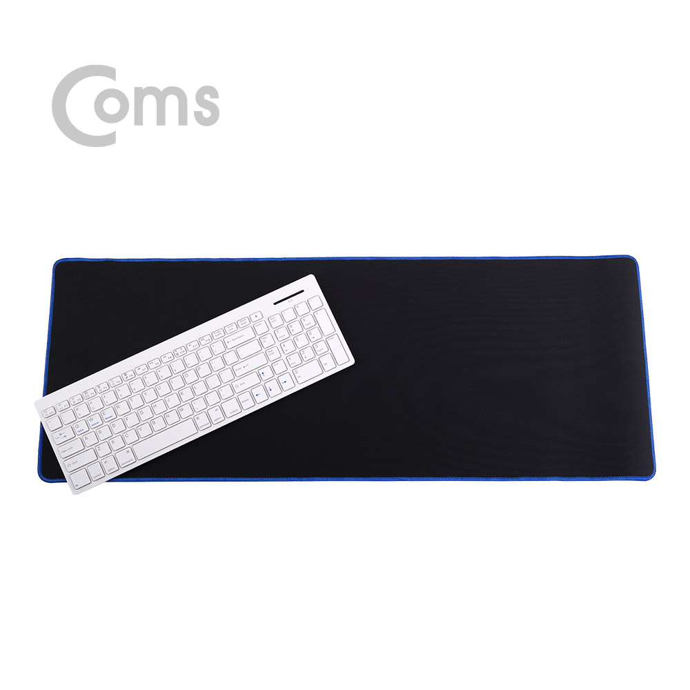 Coms 마우스 패드(장패드), 청색띠 - 80 x 30cm, 두께 5mm