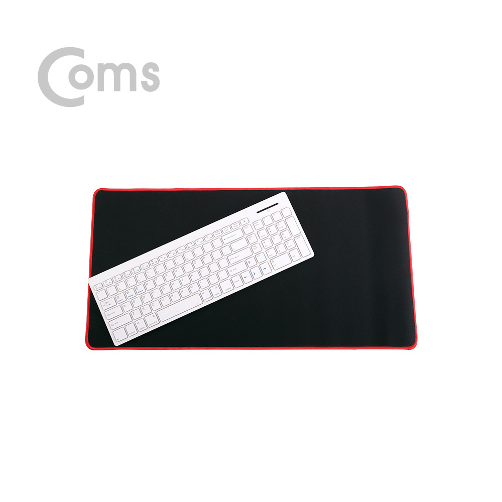 Coms 마우스 패드(장패드), 적색띠 - 58 x 30cm, 두께 3mm