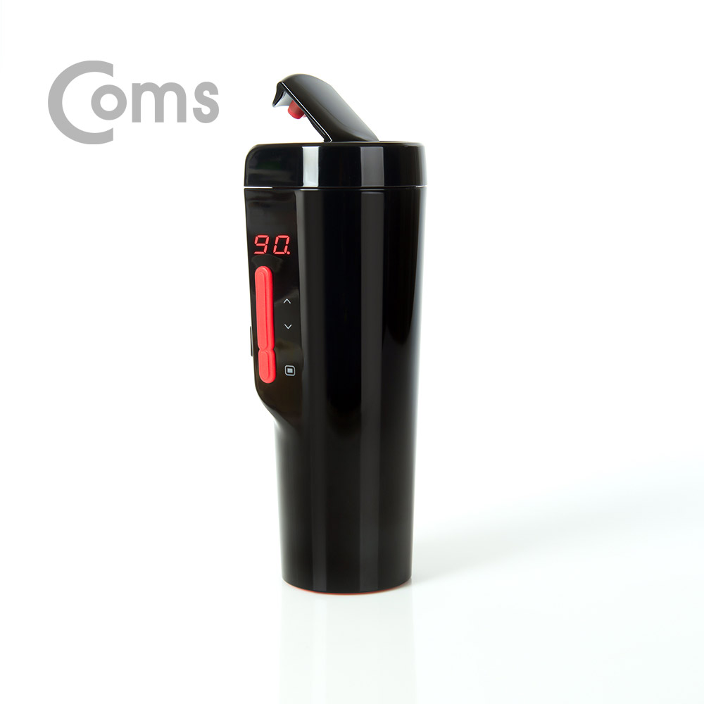 Coms 나비 차량용 히팅 텀블러 / 차량용 커피포트 일체형 / 12V-6A / Black