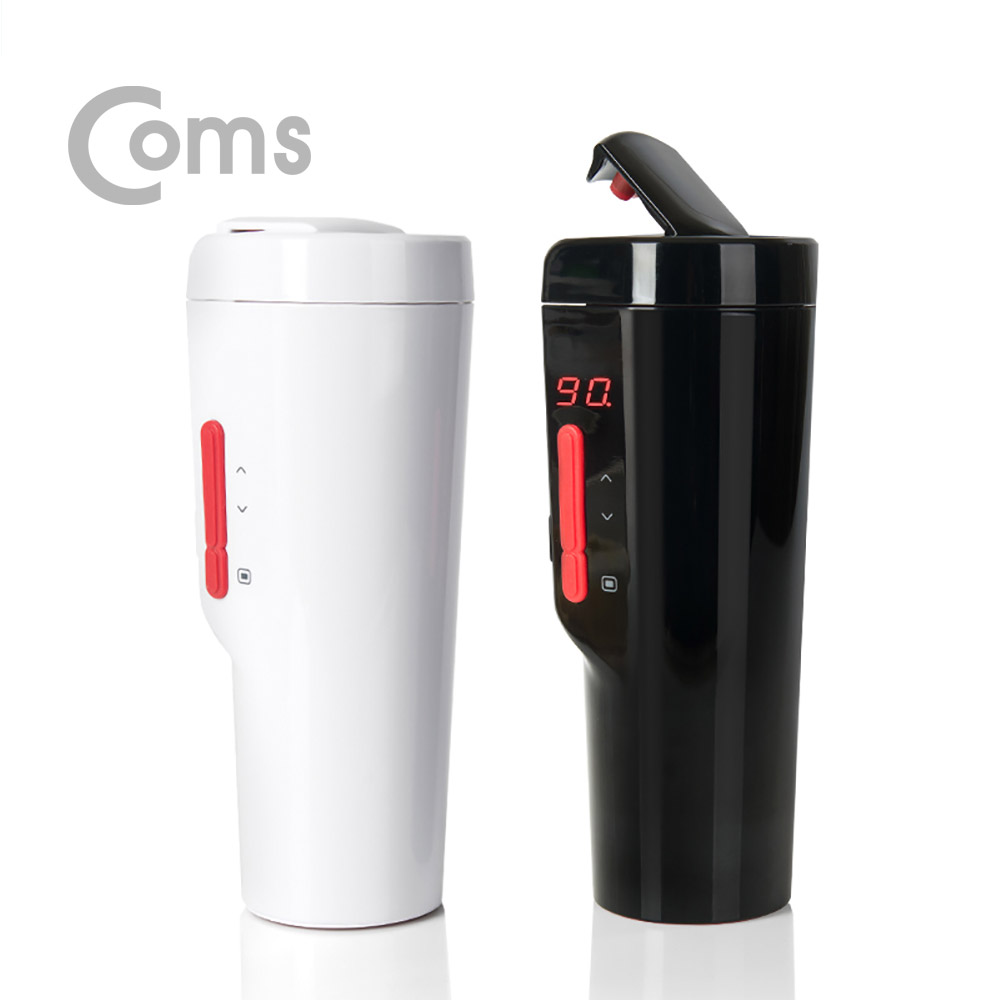 Coms 나비 차량용 히팅 텀블러 / 차량용 커피포트 일체형 / 12V-6A / Black