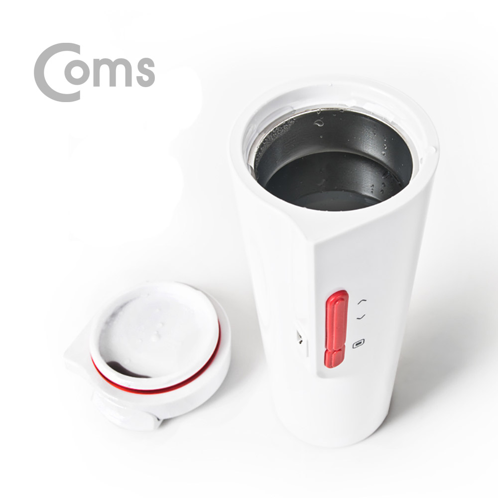 Coms 나비 차량용 히팅 텀블러 / 차량용 커피포트 일체형 / 12V-6A / White