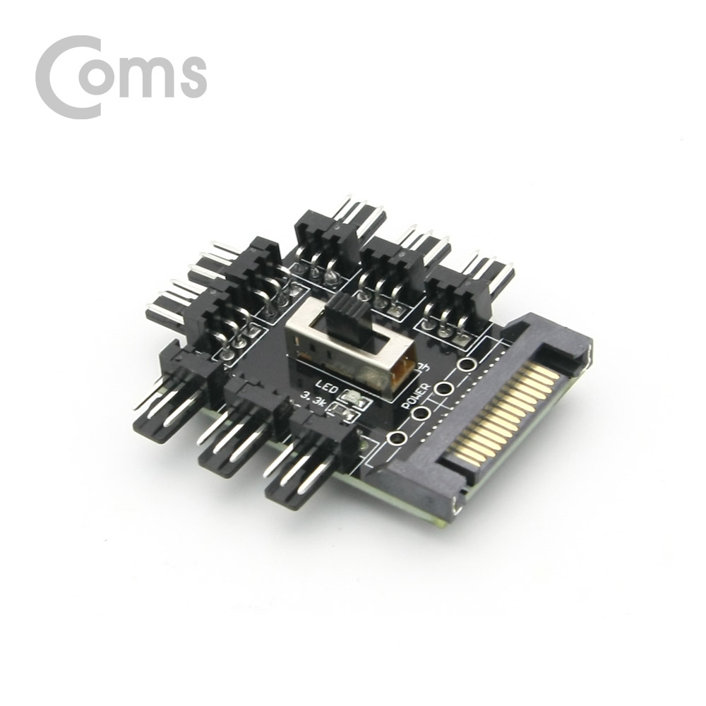 Coms 전원(12V) 분배 변환기, SATA 전원 to 3P 전원 x 8