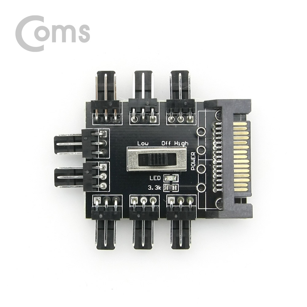 Coms 전원(12V) 분배 변환기, SATA 전원 to 3P 전원 x 8