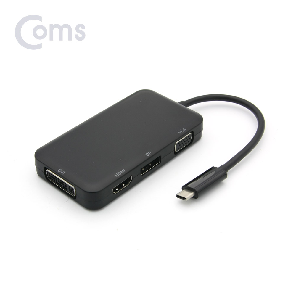 Coms USB 3.1 컨버터(Type C) 4 in 1 (VGA/HDMI/DP/DVI 변환)