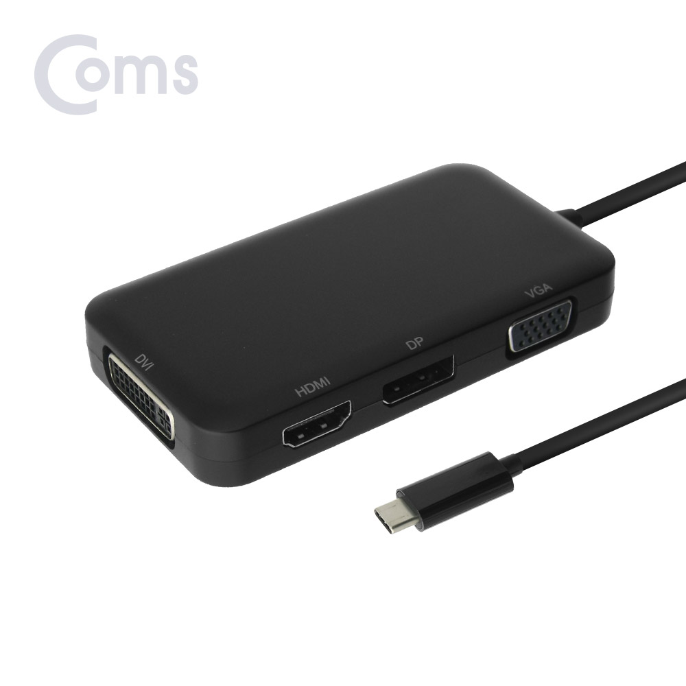 Coms USB 3.1 컨버터(Type C) 4 in 1 (VGA/HDMI/DP/DVI 변환)