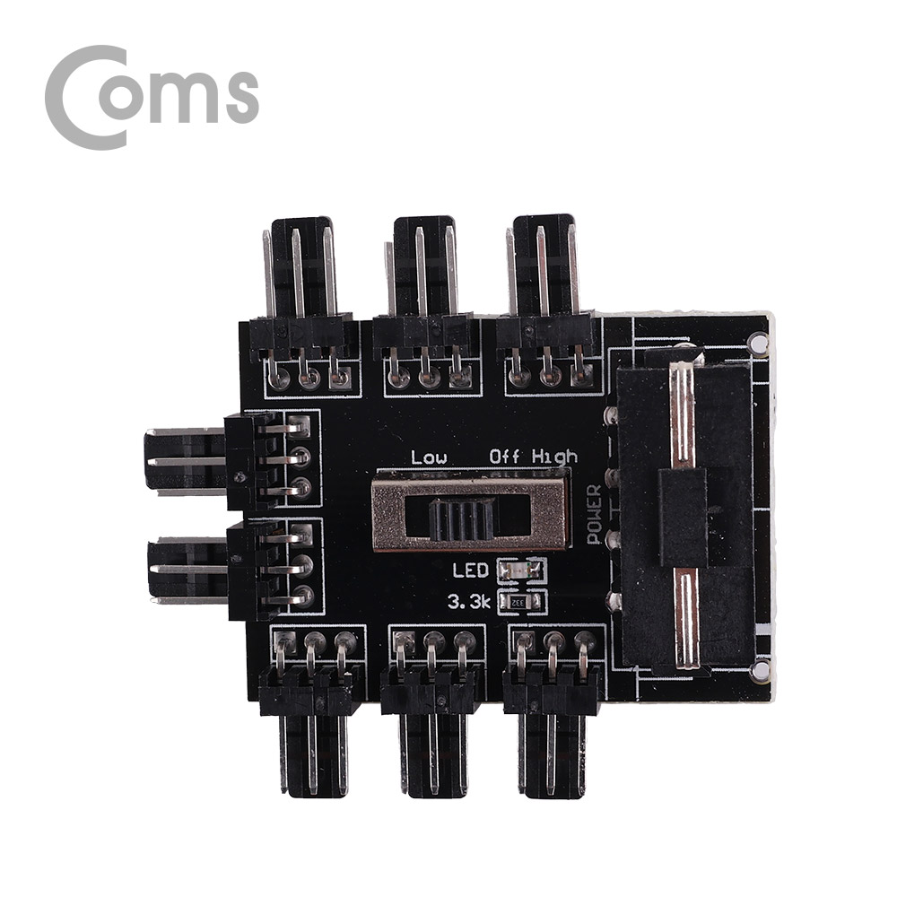 Coms 전원(12V) 분배 변환기, IDE 4P 전원 / 쿨링팬 3P x 8