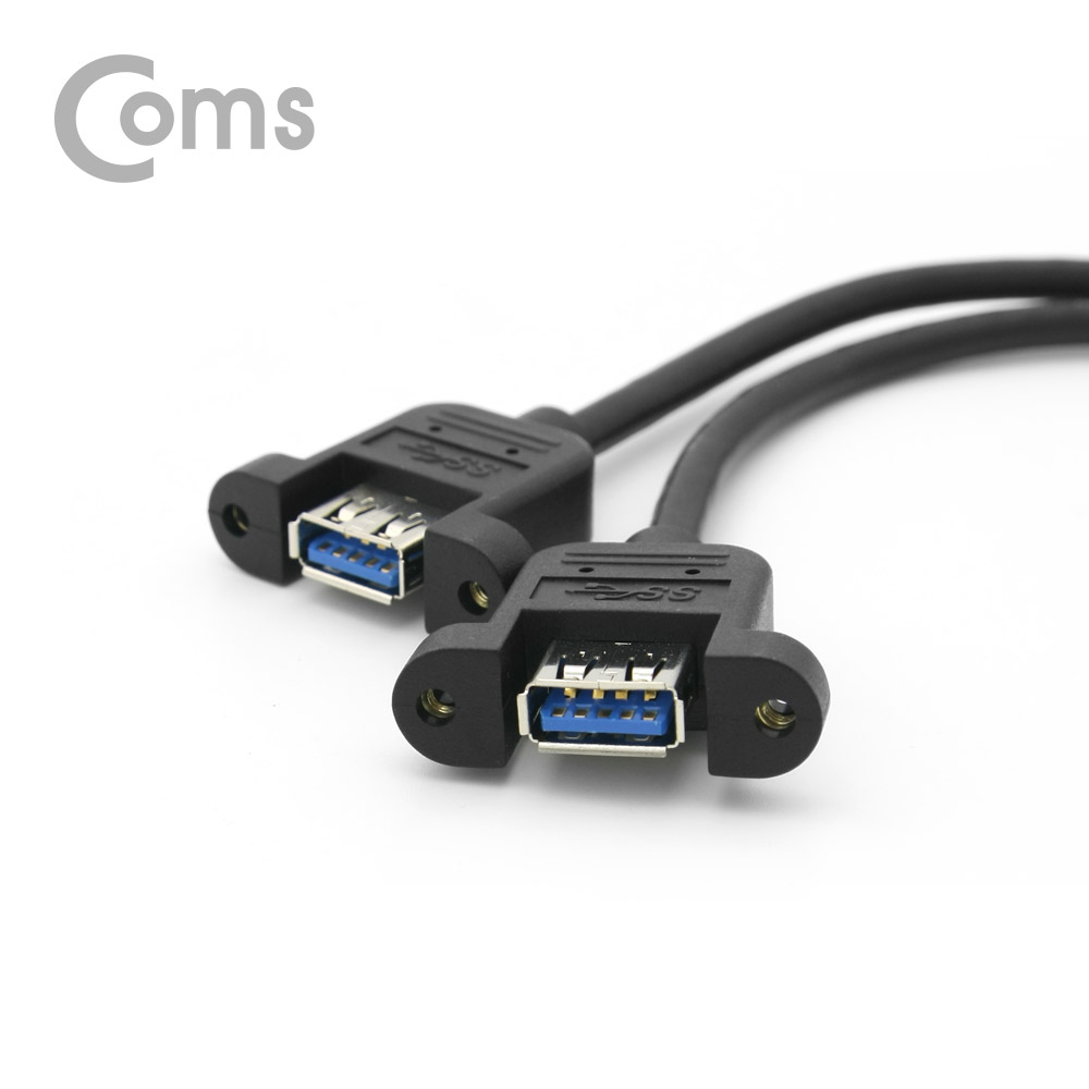 Coms USB 포트 3.0 Y 케이블 / 20P to USB A(F) 2Port / 30cm / 검정