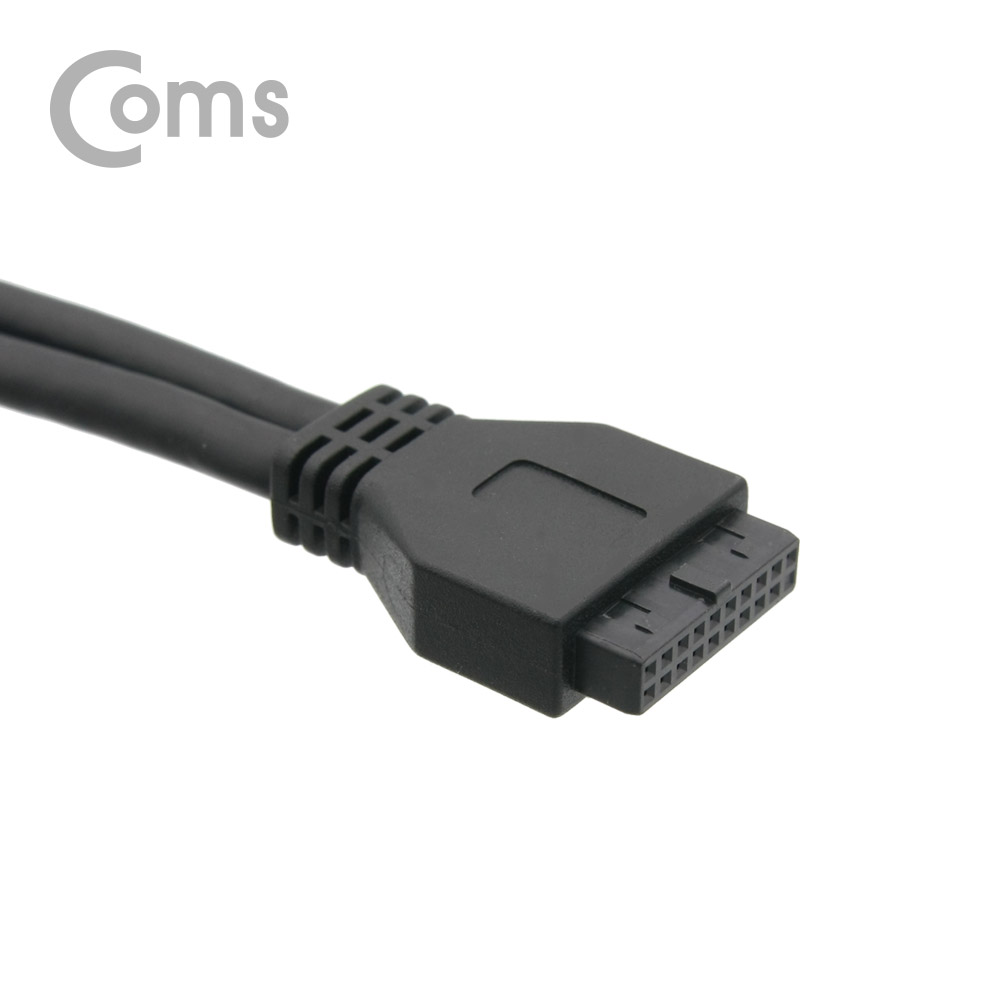 Coms USB 포트 3.0 Y 케이블 / 20P to USB A(F) 2Port / 30cm / 검정