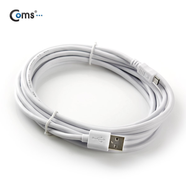 Coms USB/Micro USB(B) 케이블(충전/데이터), White 3M