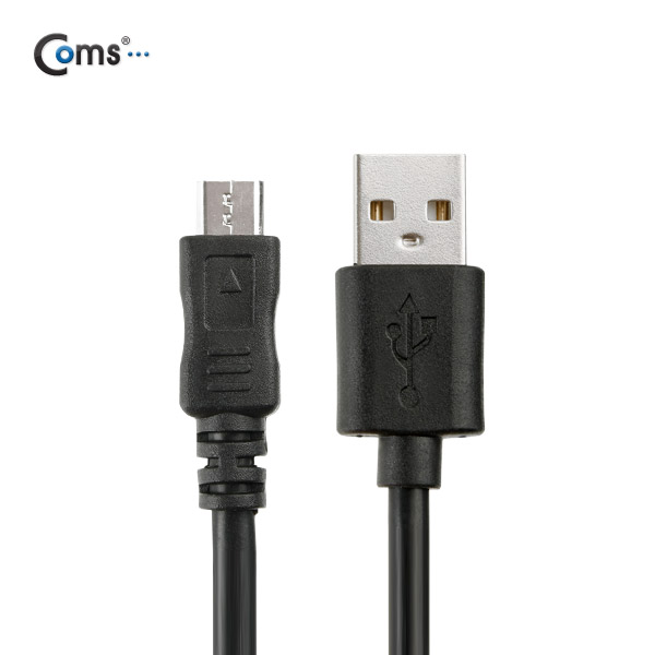 Coms USB/Micro USB(B) 케이블(충전/데이터), Black 2M