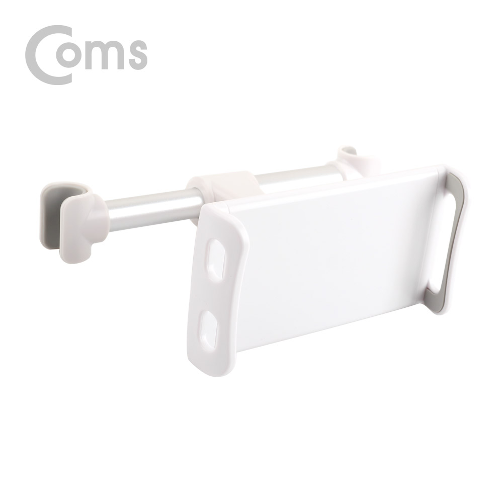 Coms 차량용 헤드레스트 거치대 / 스마트폰,태블릿 거치 / 뒷자석 거치 / White