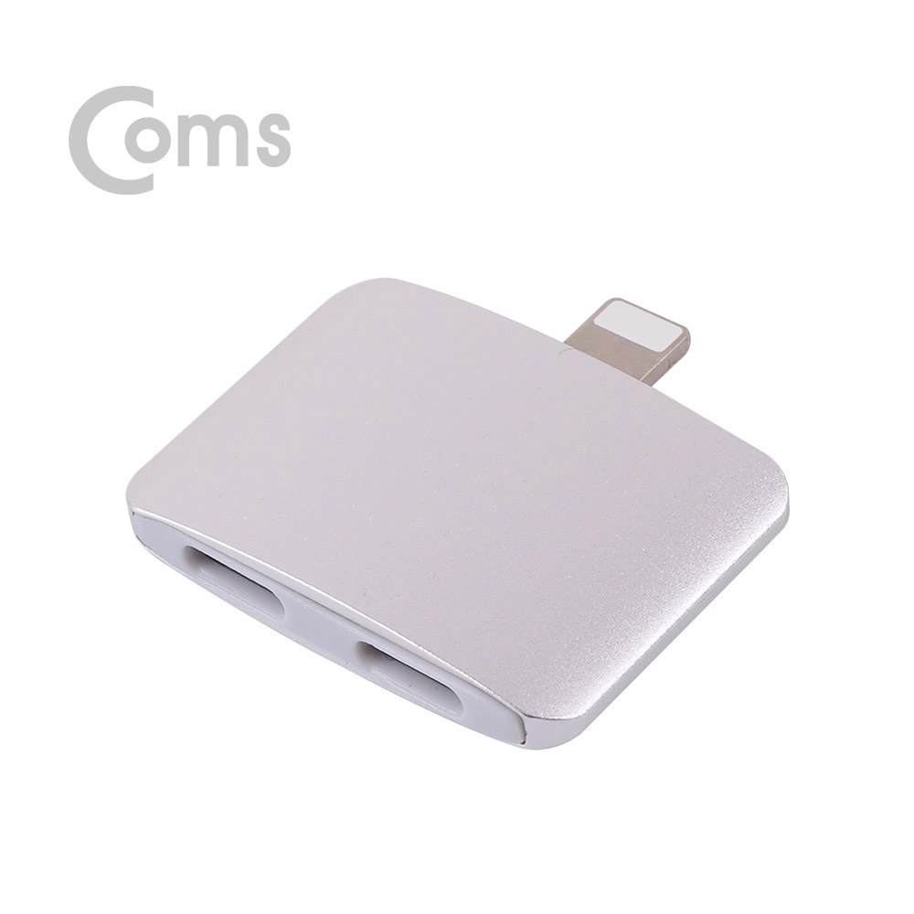 Coms IOS 8핀 (8Pin) 2 분배기 /  Aux / 8Pin 듀얼젠더 / 이어폰 / 충전 동시지원