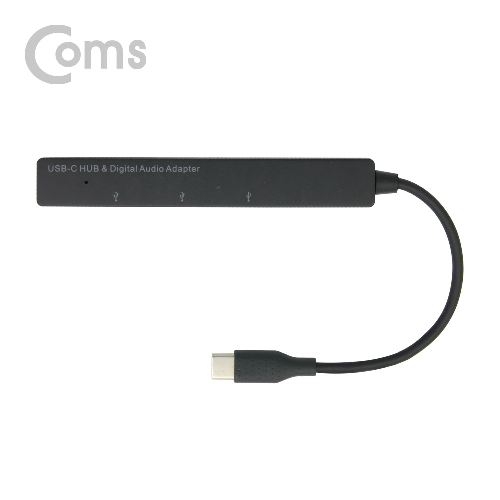 Coms USB 3.1(Type C) 3포트 허브 + 3.5mm 스테레오 / USB 2.0 3Port / AUX Port (Audio)
