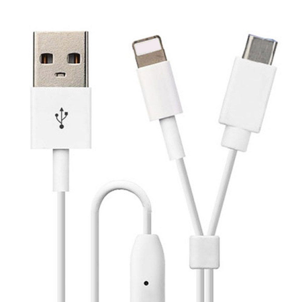 스마트폰 멀티충전(DL-909L) 케이블 (2 in 1) / 타입C + 8핀