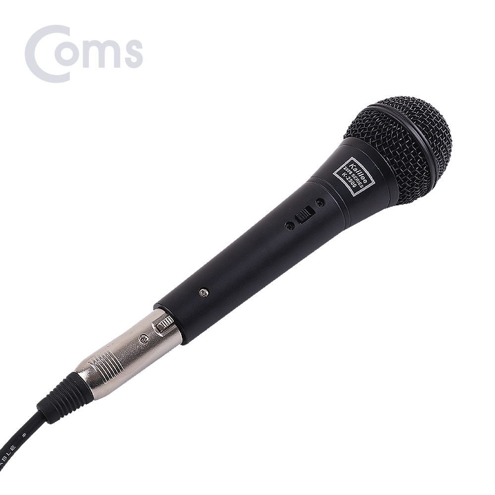 Coms 다이나믹 마이크 / 6.3mm / 노래방 마이크 / Black
