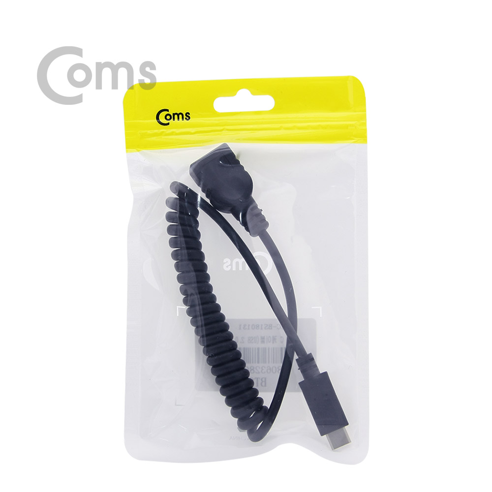 Coms USB 3.1 Type C 케이블 / (USB 2.0 AF) 스프링 케이블 타입