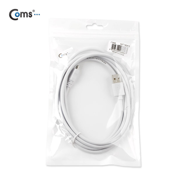 Coms USB/Micro USB(B) 케이블(고급형), White 2M