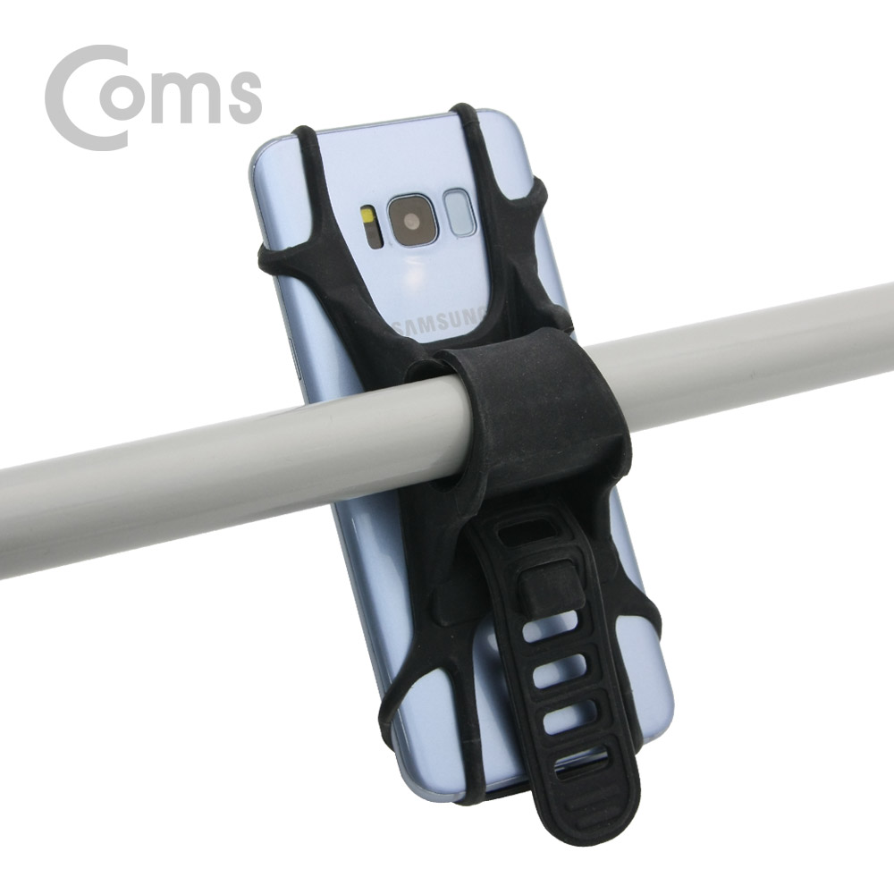 Coms 자전거 스마트폰 거치대 / 실리콘 홀더 / 4.5~6형 핸드폰 거치