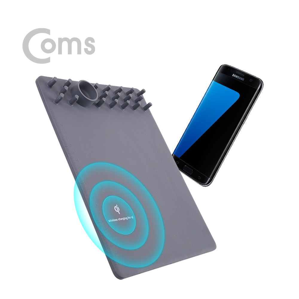 Coms 마우스 패드(스마트폰 무선충전)