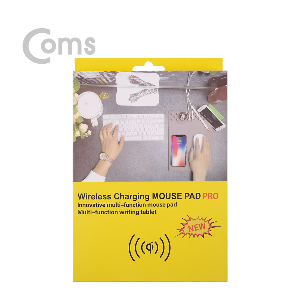 Coms 마우스 패드(스마트폰 무선충전)