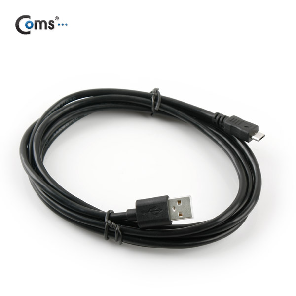 Coms USB/Micro USB(B) 케이블(고급형), Black 2M