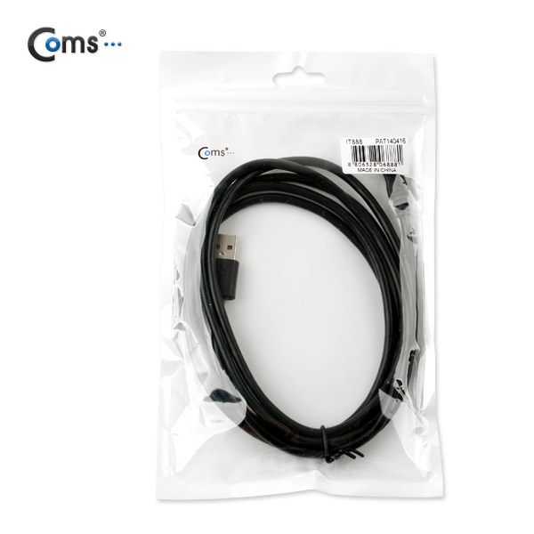 Coms USB/Micro USB(B) 케이블(고급형), Black 2M