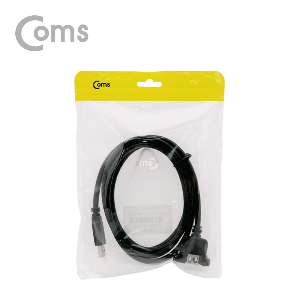Coms USB 연장 포트 3.0, 1.5m / MF형 / Black (브라켓 연결용, 판넬형)