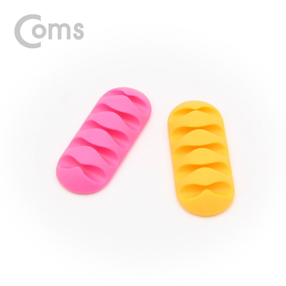 Coms 케이블 오거나이저(홀더형/2pcs) / 케이블 / 볼펜 고정 / 색상 랜덤발송