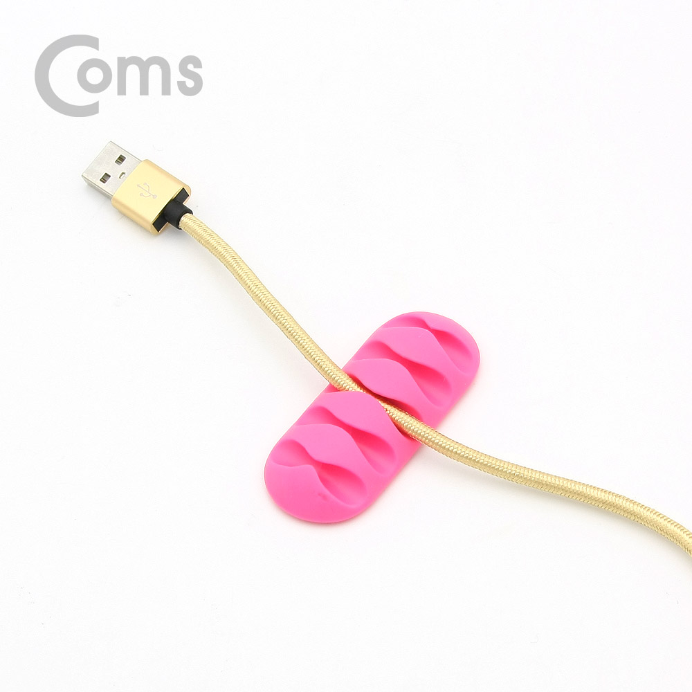 Coms 케이블 오거나이저(홀더형/2pcs) / 케이블 / 볼펜 고정 / 색상 랜덤발송