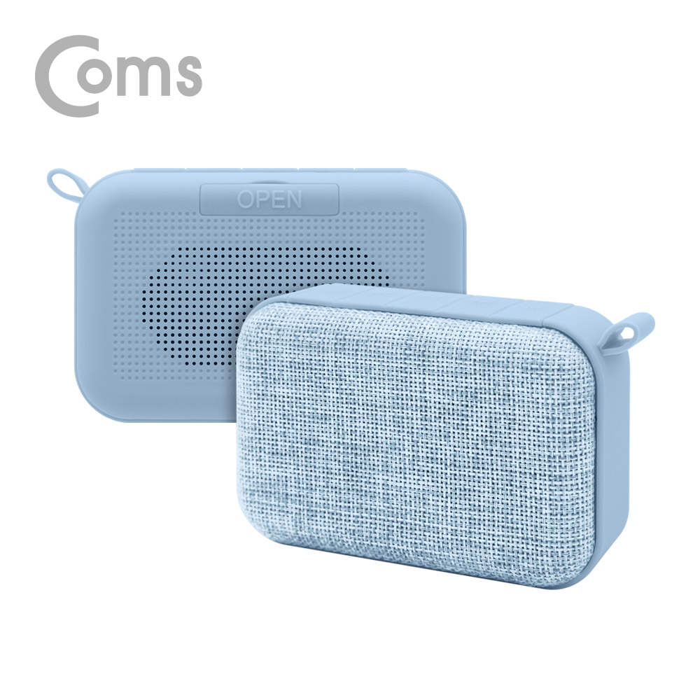 Coms 블루투스 스테레오 스피커 2개 풀세트(Sky Blue/Sky Blue) + 스테레오 Y 케이블 2M/ evn1