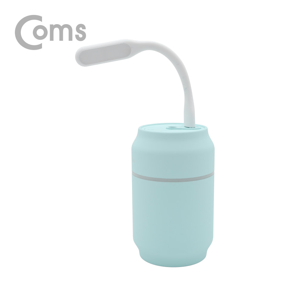 Coms 멀티 USB 가습기(가습기+선풍기+LED 라이트) Blue