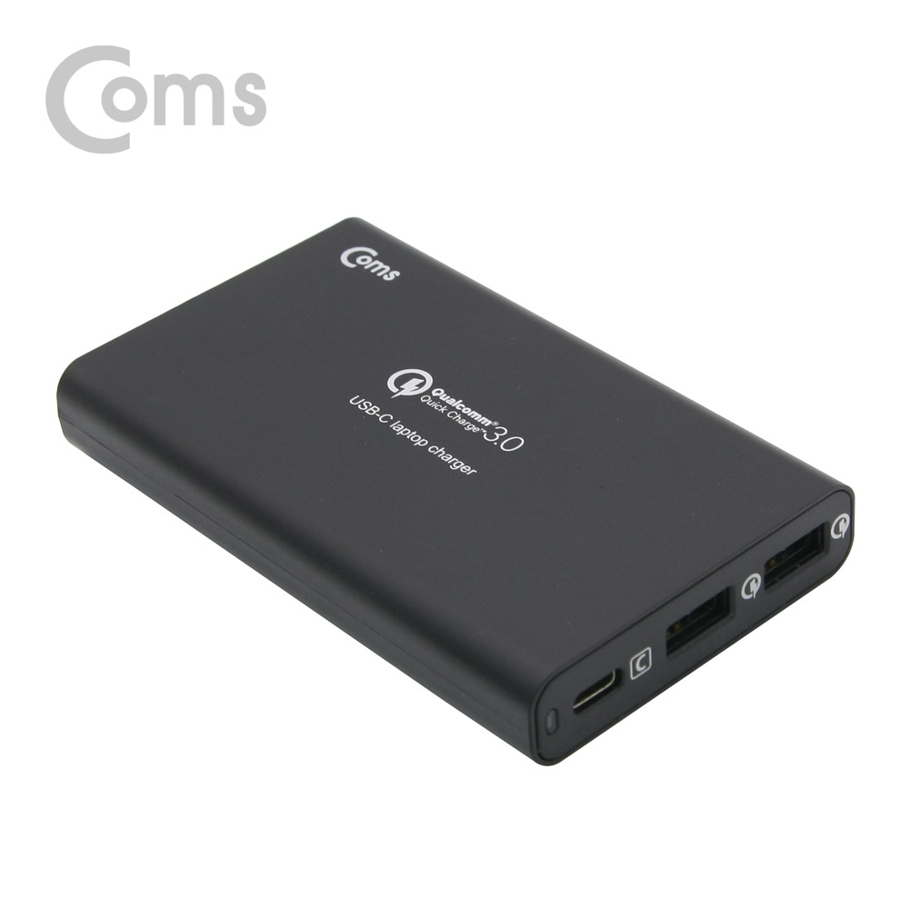 Coms 고속 멀티충전기 (USB 3.0 2Port/Type C 1Port) / USB PD/ DC 컨넥터 3ea / 40W