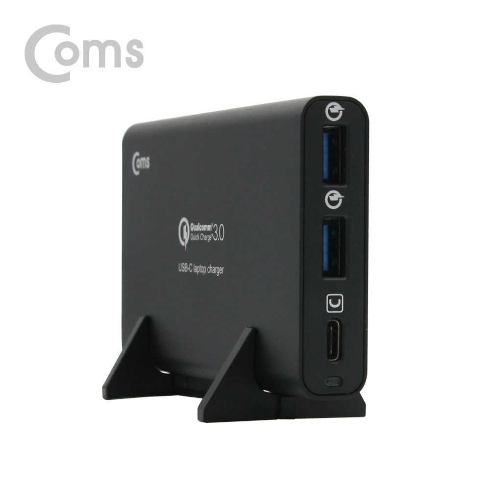 Coms 고속 멀티충전기 (USB 3.0 2Port/Type C 1Port) / USB PD/ DC 컨넥터 3ea / 40W