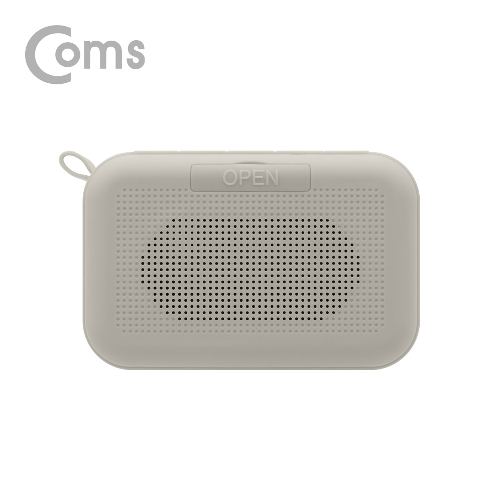 Coms 휴대용 페브릭 블루투스 스피커(브라운) / 2대 이용시 TWS 2채널 스테레오 지원/ evn1