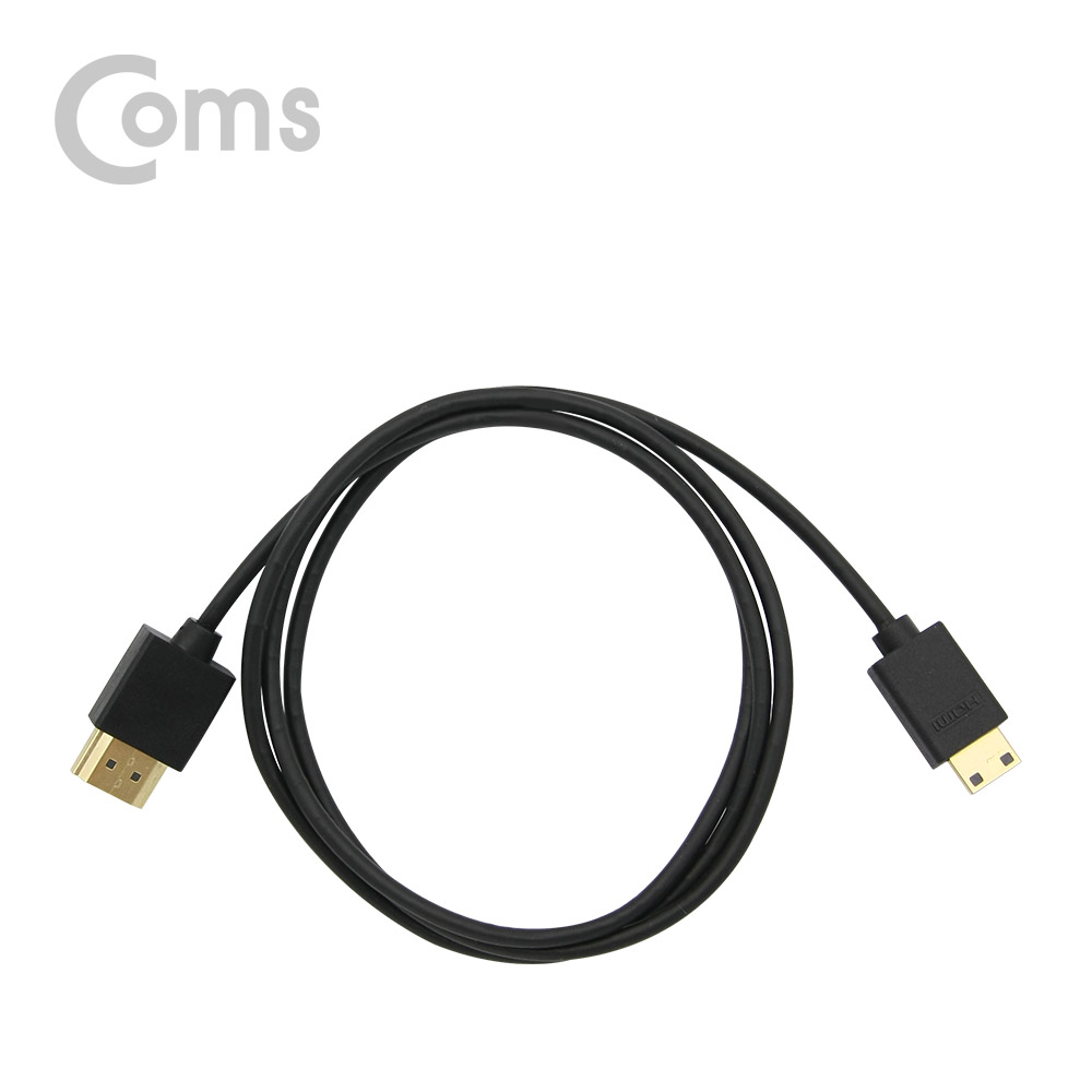 Coms HDMI / HDMI(Mini) 케이블 1M/ V1.4,  슬림형 - Mini HDMI (M) / HDMI (M)