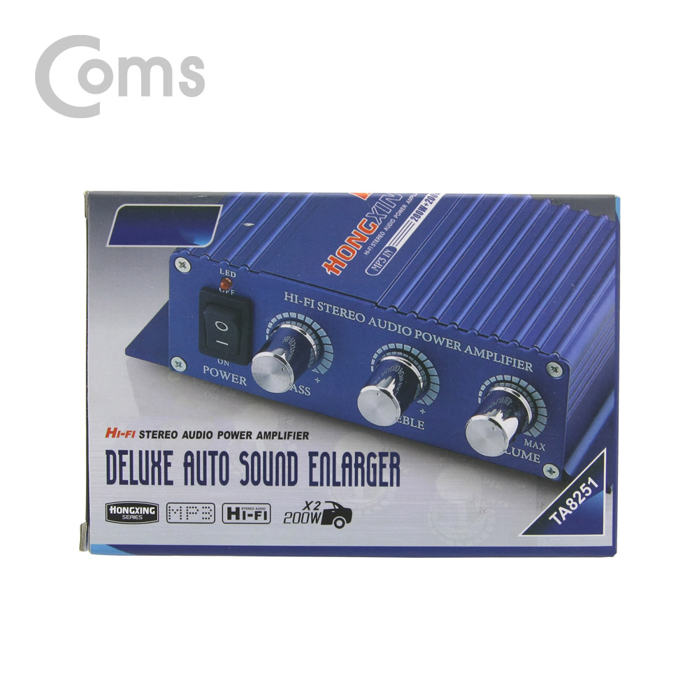 Coms 미니 사운드 앰프 (소형) / 사운드 디코더 / 고음, 저음부 강화 앰프/Hi-fi