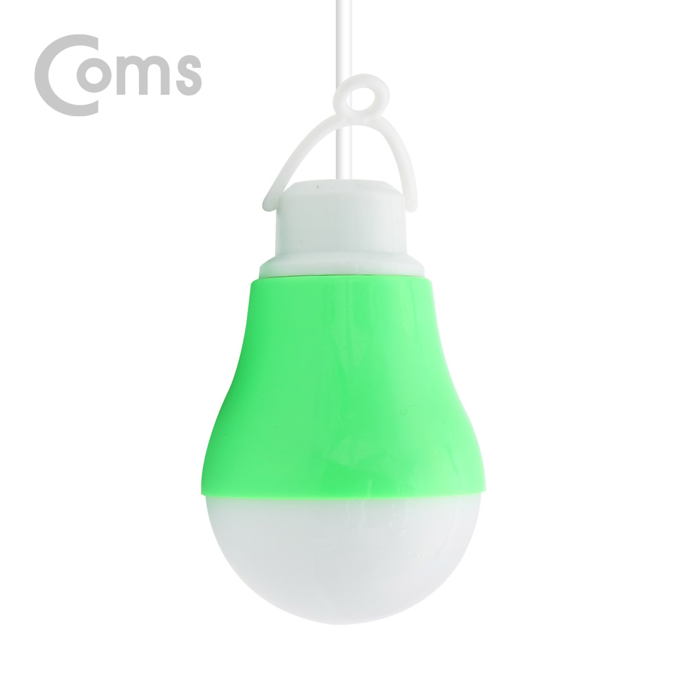 Coms USB 램프(전구형), Green/5V 5W, 캠핑용 1M