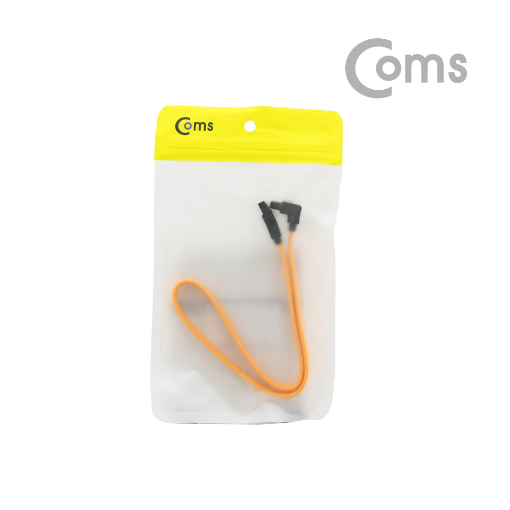 Coms SATA 하드(HDD) 케이블 ㄱ자 꺾임(꺽임)/클립/Flat형 / 1.5Gbps