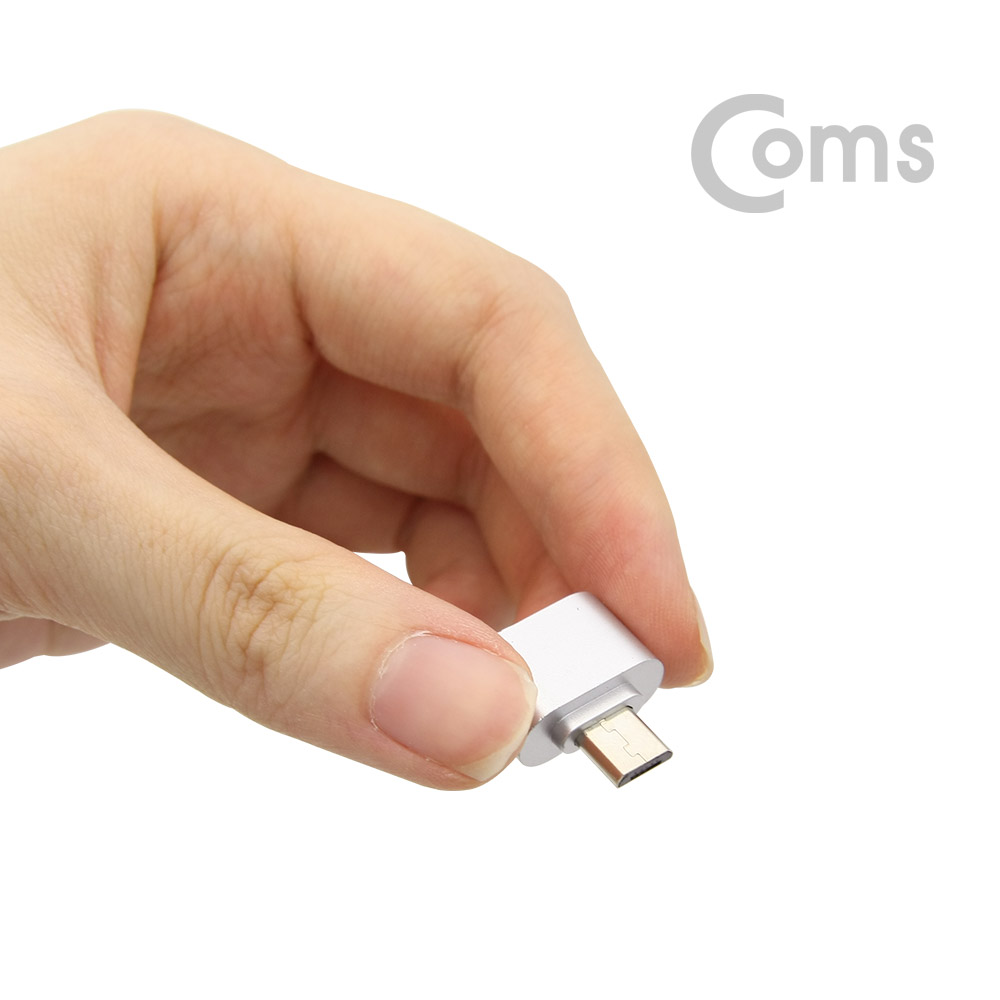 Coms 스마트폰 OTG 젠더-Micro M/USB F  Silver