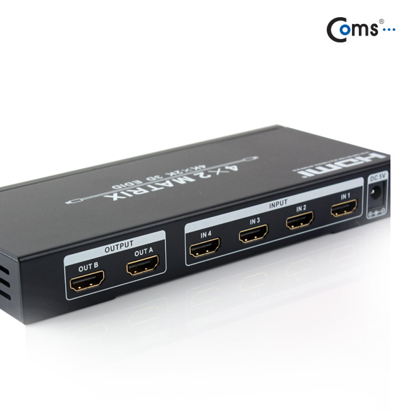 Coms HDMI 선택기(PV858) 4:2 / 1.4 지원(3D), 메트릭스, 리모콘