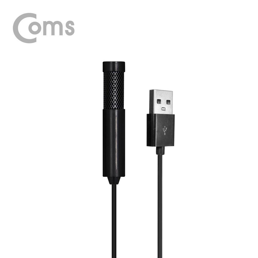 Coms 소형 스틱 콘덴서마이크 (USB Plug / 1.5M / Black)