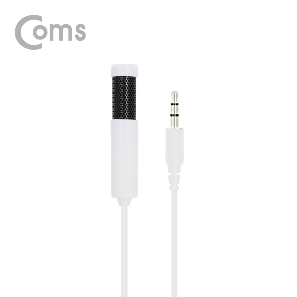 Coms 소형 스틱 콘덴서마이크 (AUX 3.5mm / 1.5M / White)