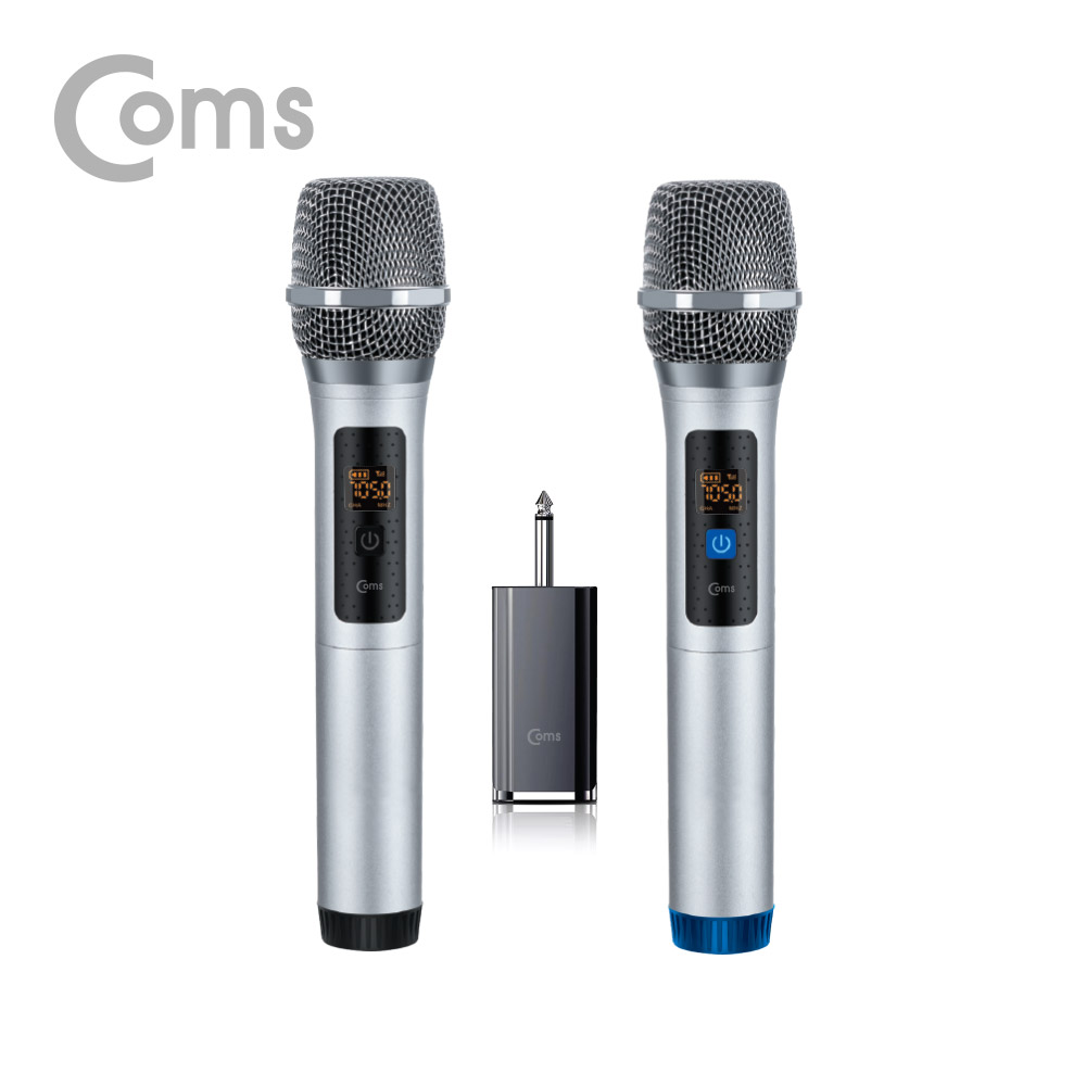 Coms 무선 UHF 더블 마이크 세트 / 마이크 x 2ea / 수신기 포함