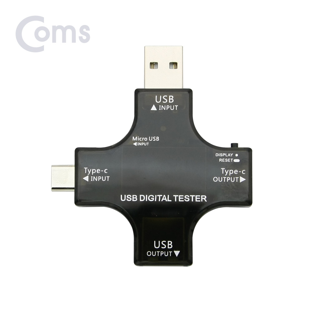 Coms USB 테스터기(전류/전압 측정) / USB 3.1 (Type C), USB 2.0, Micro 5P