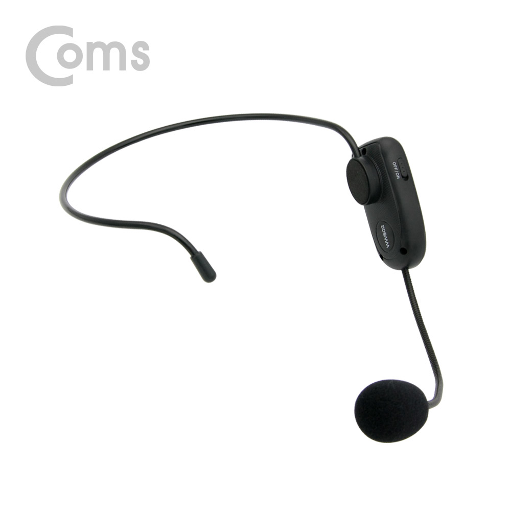 Coms 무선 마이크 송수신기 세트 / 헤드셋형 마이크 / 안정적인 UHF 주파수