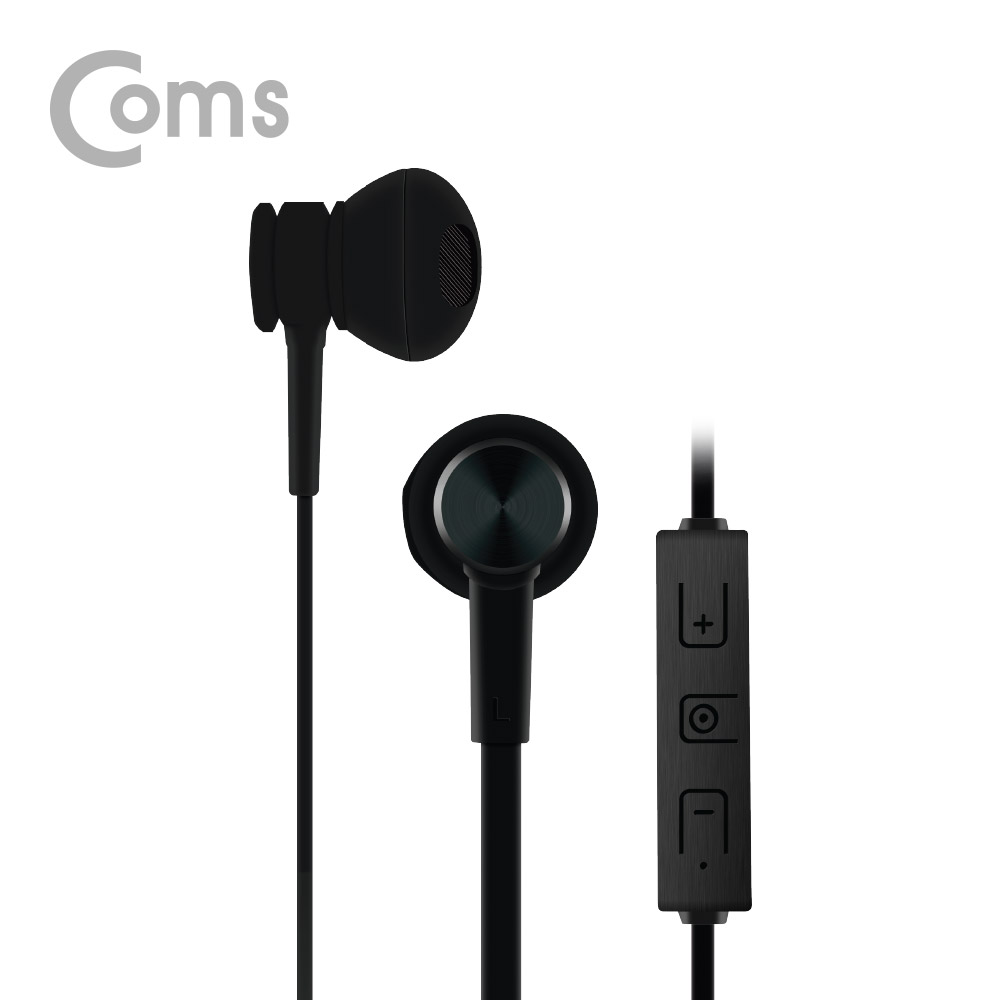 Coms  블루투스 이어셋 (이어폰 / Black / 블루투스 v4.1) / evn1
