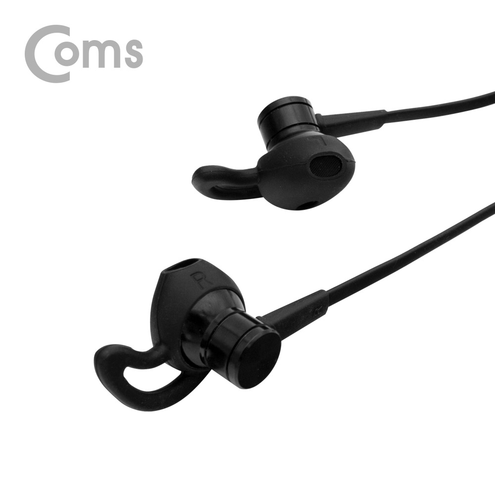 Coms  블루투스 이어셋 (이어폰 / Black / 블루투스 v4.1) / evn1
